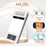 Đèn điều hòa phòng tắm MIRIC 4 in 1 tích hợp sưởi ấm, hút ẩm, thông gió và chiếu sáng. Thiết kế âm trần hiện đại, phù hợp nhiều không gian phòng tắm.